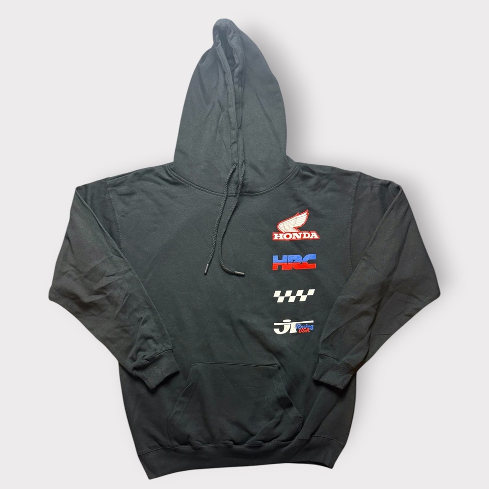 Honda Racing HRC Hoodie Black Zuni Sportswear JT Racing USA Mens Medium 95 Logo